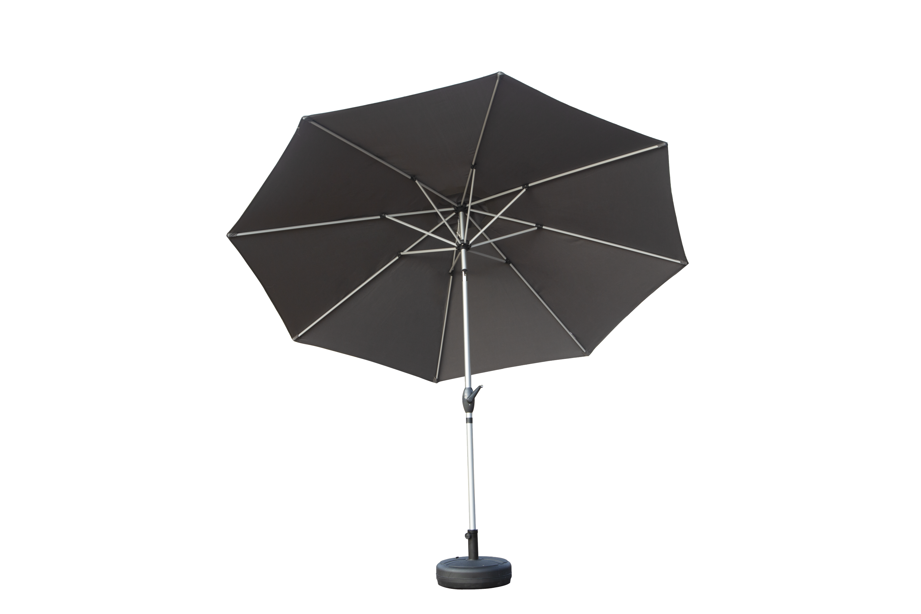 9 ft gray patio umbrella 9FT Patio Umbrella, Outdoor Table Umbrella with Push Button Tilt and Crank, UV Protection Waterproof Market Sun Umbrella