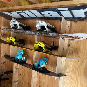 Snowboard Organizer, snow equipment, shed organization, sporting goods - TRAPSKI, LLC