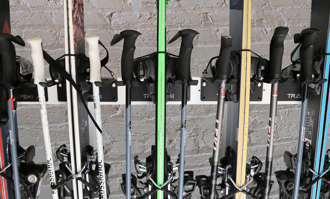 TRAPSKI Releases an Innovative Wall Rack That Organizes and Stores Both Garage Tools and Skis, now available in Red, White, Blue, Black and Pink - TRAPSKI, LLC