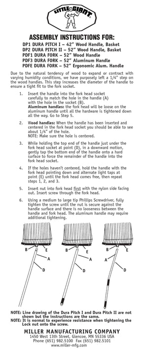 Little Giant DuraFork Plastic Outdoor Lawn and Garden Bedding Fork, Hot Pink