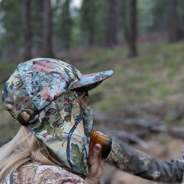 2-in-1 FRONT Face Mask and Camo Hat (Fitted and OSFM)