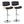 Lombardi - Contemporary Adjustable Barstool With Swivel With Straight T Footrest (Set of 2)