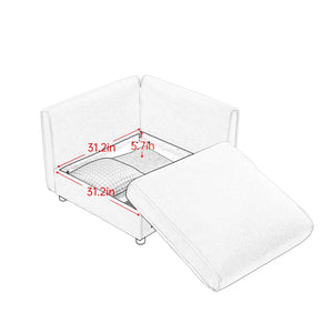 Stylish Sofa With Storage Seat And Cylindrical Backrest