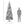 HOMCOM 9ft Unlit Snow-Flocked Slim Pine Artificial Christmas Tree