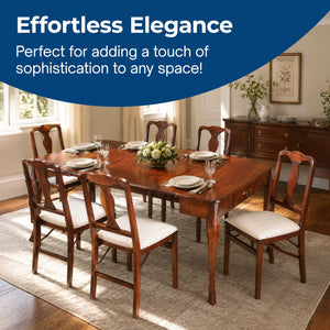 Stakmore Expanding Convertible Console to Dining Room Table w/ 2 Leaves, Cherry