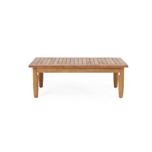 Bianca - Outdoor 3 Seater Sofa Chat Set With Ottoman - Teak