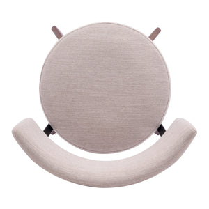 Modern Upholstered Dining Chairs with Curved Back