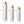3-Piece Modern Metal Vase Set - White & Gold
