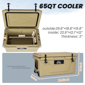 Khaki Color Ice Cooler Box 65QT