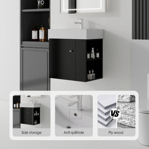 21.6 Inch Floating Bathroom Vanity with Sink