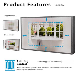 LED Bathroom Medicine Cabinet with Single-Color