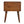 Solid Wood Curved Nightstand, 2-Drawers, Chestnut