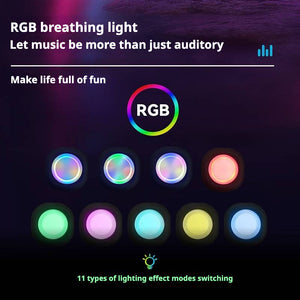 KP-539 Best-Selling Portable Outdoor Bluetooth Speaker Dual-Magnet Heavy Bass RGB Ambient Lighting TF Card Support Waterproof Subwoofer With Handle In Stock
