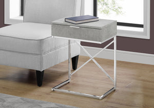 Accent Side Table with Storage Drawer, Spacious Tabletop, Contemporary Design