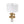 Gold Ginkgo Leaf Table Lamp with Marble Base and White Drum Shade