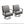 Swivel Rocker Patio Chairs With Cushions, All Weather (Set of 2) - Gray