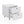 Modern Night Stand Storage Cabinet For Living Room Bedroom, Steel Cabinet With 2 Drawers, Bedside Furniture, Circular Handle - White