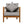 Acacia Wood Outdoor Club Chair with Handwoven Rope Accents & Curved Backrest