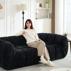 Modern Sofa With Piano Key Backrest