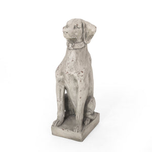 MGO Outdoor Dog Statue, Antique White