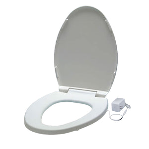 UltraTouch 01911 12 Watt 12V UL Listed Elongated Bowl White Heated Toilet Seat - TRAPSKI