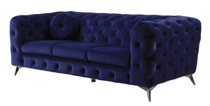 Atronia Blue Velvet Sofa