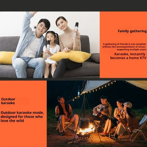 Outdoor Bluetooth Speaker Karaoke Double Microphone Classroom Teaching Meeting Party