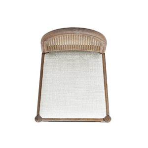 Panama 26.5" Curved Back Cane Rattan Counter Stool, Set of 2, Two-Tone Neutral