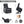 Black PU Single Motor Power Lift Recliner Chair
