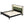 King Size Bed Frame with Black Frame and Green Upholstered Headboard