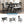 TOPMAX 6-Piece Wood Counter Height Dining Table Set with Storage Shelf