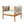 Outdoor Club Chairs (Set of 2) with Diamond-Pattern Beige Rope, Teak Finish