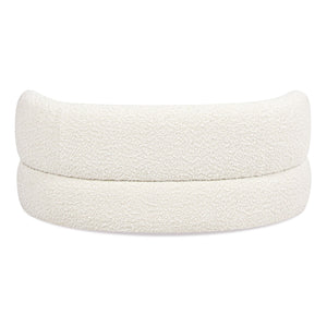 Shep - Curved Dog Sofa Bed Medium - Ivory White