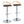 Grotto - Contemporary Adjustable Barstool, Swivel With Rounded T Footrest (Set of 2)