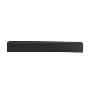 48'' Embossed Fireplace Mante, Wall Mounted Floating Shelf - Black