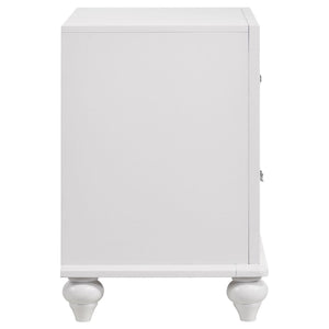 Barzini - 2 Drawer Nightstand Storage - White