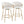 Claire - Contemporary & Glam Counter Stool (Set of 2)