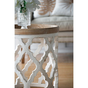Stylish Rustic Round Wooden Table