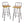 Outdoor Barstool With Angled Metal Legs - Brown