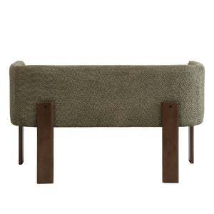 48.5" Upholstered Solid Loveseat (Walnut+Green)