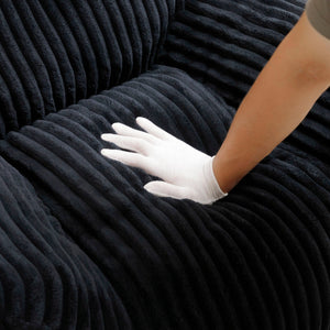 Giant Bean Bag Chair With Armrests And Footstool
