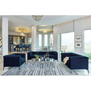 Darci - Tuxedo Arm Living Room Set