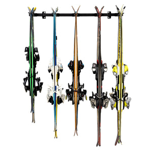Solitude Ski Rack | Adjustable Wall Storage System | Holds 10 Pairs of Skis