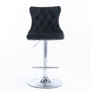 Swivel Adjustable Height Barstools Set of 2