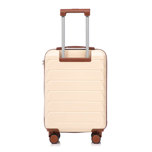 14'/20' 2-Piece ABS Spinner Wheel Luggage Set (Beige)