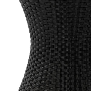 KONO Hourglass Rattan Table with No Glass Top