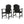 Outdoor Weather Resistant Acacia Wood Adirondack Dining Chairs (Set of 2)
