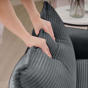 Modern Classic Fabric Single Chair Deep Seat Sofa With Pillow