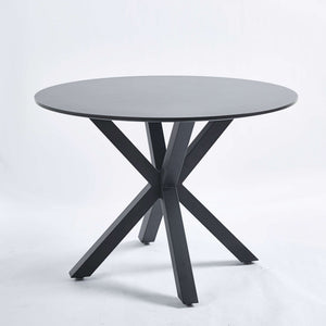 Table Mid-Century Dining Table For 4 - 6 People With Round Table Top, Pedestal Dining Table, End Table Leisure Coffee Table, Cross Leg