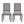 French Country Style Dining Chair with Upholstered Seating and Fluted Legs